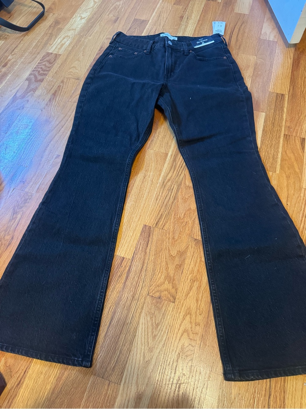 Abercrombie & Fitch Black Flared High-Rise Jeans